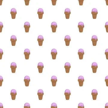 Ice cream summer pattern seamless Stock Illustration