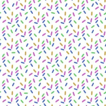 Ice-cream summer seamless pattern. Bright color. Hand drawn style. Stock Illustration