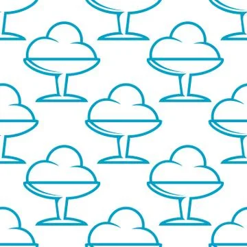 Ice cream sundae seamless pattern Illustrazione stock