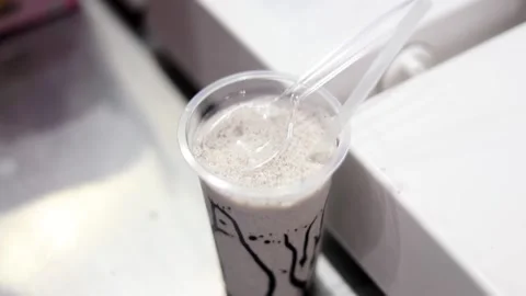 Ice Cream Sundae Shake Stock Footage 133102909
