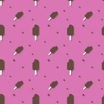 Ice Cream Sweet Seamless Pattern Stock Illustration