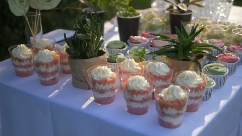Ice cream on the table Stock Footage 106946815