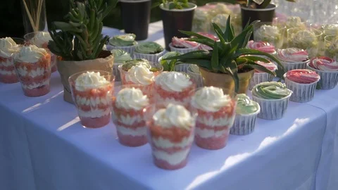 Ice cream on the table Stock Footage 106946880