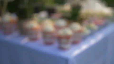 Ice cream on the table Stock Footage 106947416