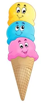 Ice cream theme image - eps10 vector illustration. Stock Illustration