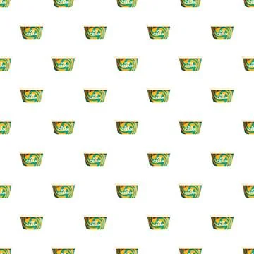 Ice cream tubs pattern repeating design backdrop Stock Illustration