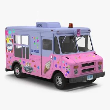Ice Cream Van 2 3D Model