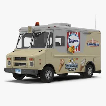 Ice Cream Van 3D Model 3D Model