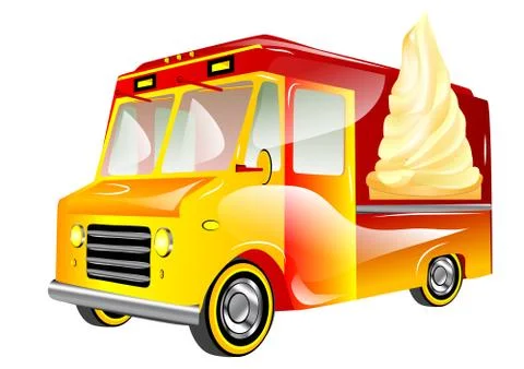 Ice cream van Stock Illustration