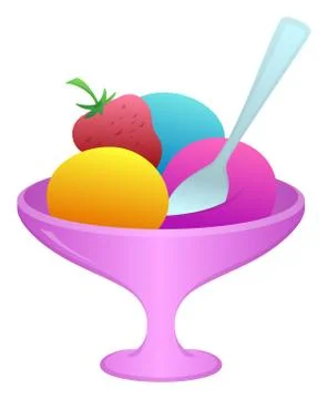 Ice cream in a vase Stock Illustration