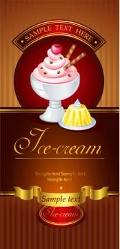 Ice-cream vector banner Stock Illustration