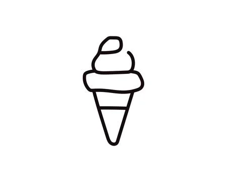 Ice cream vector with clean line style Stock Illustration