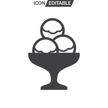 Ice Cream vector flat icon Stock Illustration