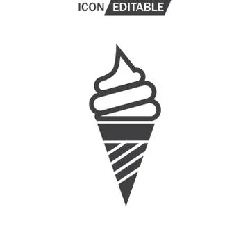 Ice Cream vector flat icon Stock Illustration