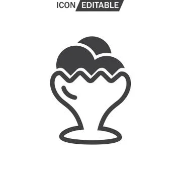 Ice Cream vector flat icon Stock Illustration
