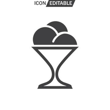 Ice Cream vector flat icon Stock Illustration