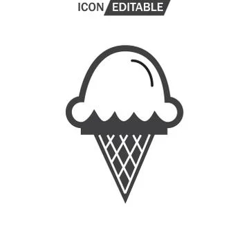 Ice Cream vector flat icon Stock Illustration