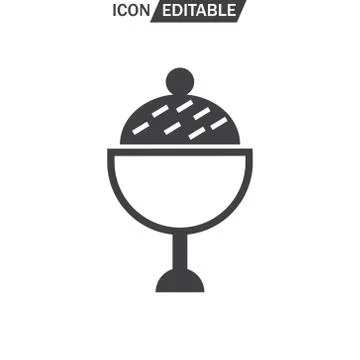 Ice Cream vector flat icon. Stock Illustration