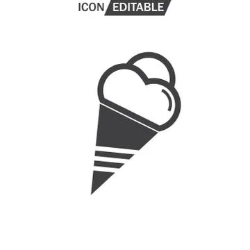 Ice Cream vector flat icon Stock Illustration