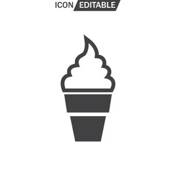 Ice Cream vector flat icon Stock Illustration