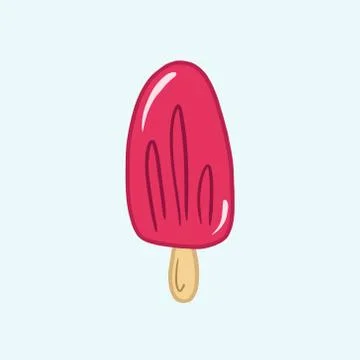Ice cream. Vector flat outline icons. Figure ice cream in cartoon style. Stock Illustration