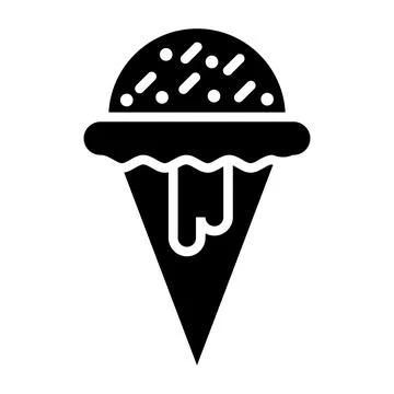 Ice Cream Vector Icon Design Illustration Stock Illustration
