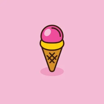 Ice cream vector icon Stock Illustration