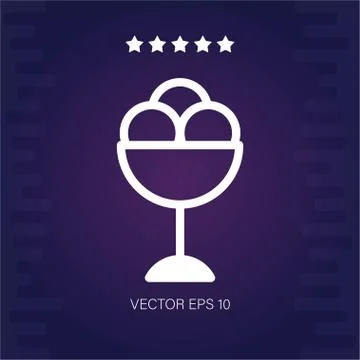 Ice cream vector icon Stock Illustration