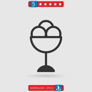 Ice cream vector icon Stock Illustration