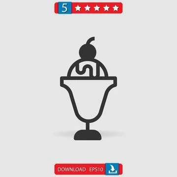 Ice cream vector icon Stock Illustration
