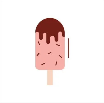 Ice cream vector icon on white background. Stock Illustration
