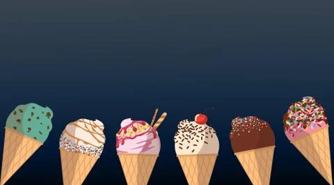 Ice cream vector Illustrazione stock