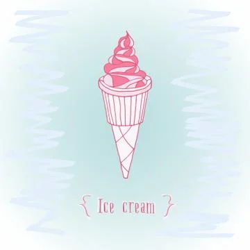 Ice cream vector illustration Stock Illustration