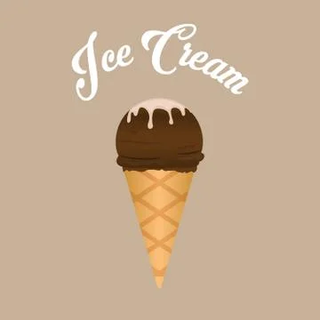 Ice cream. Vector illustration. Stock Illustration