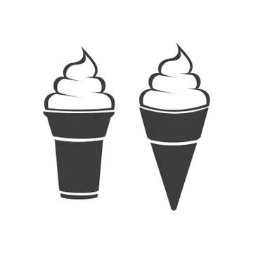 Ice cream Vector isolated on white background. Stock Illustration