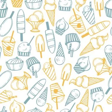 Ice cream. Vector   pattern Stock Illustration