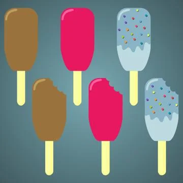 Ice Cream Vector Set Stock Illustration