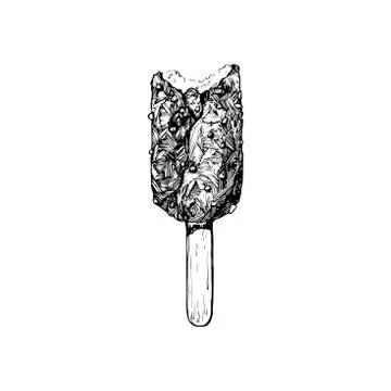 Ice cream. Vector thumbnails. isolated on a white background Stock Illustration