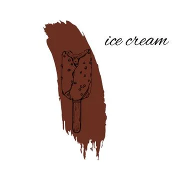Ice cream. Vector thumbnails. isolated on a white background Stock Illustration