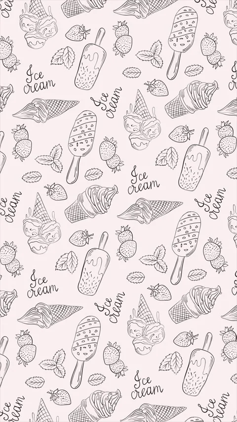Ice cream vertical background on a seamless loop Stock Footage 313889431