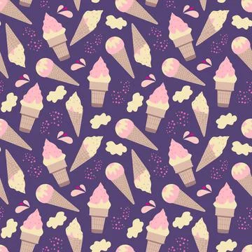 Ice creams seamless pattern eps10 vector illustration Stock Illustration
