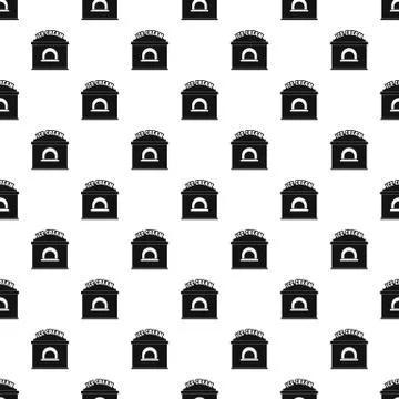 Ice creme trade pattern seamless vector Stock Illustration