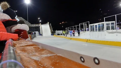 ICE CROSS POV VIEW Stock Footage 121476599