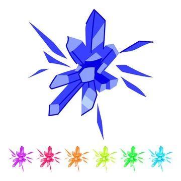Ice crystal blast effect vector design graphic Stock Illustration