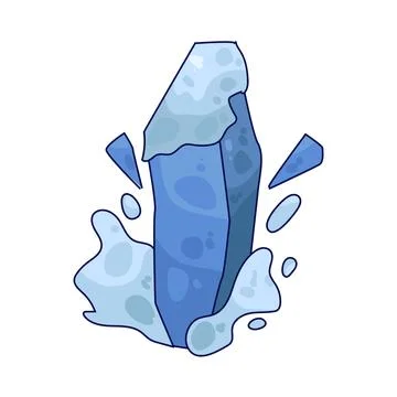 Ice crystal illustration Stock Illustration