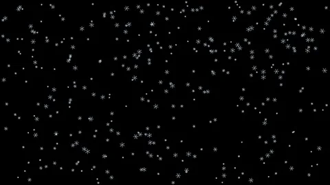 Ice crystal snowflakes falling on black background overlay 4K Stock Footage 336513444