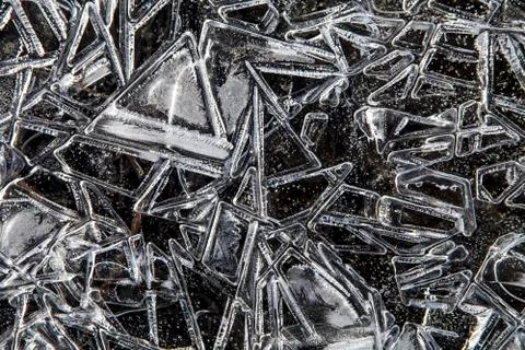 Ice crystals close up Stock Photos