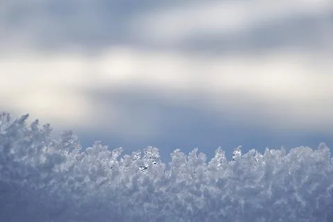 Ice crystals close up Stock Photos