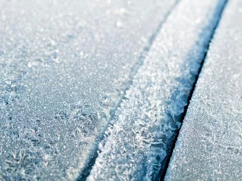 Ice crystals (full-frame) Stock Photos