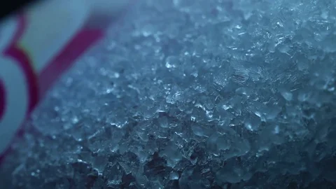 Ice Crystals on Package Melting MAC Stock Footage 74751309
